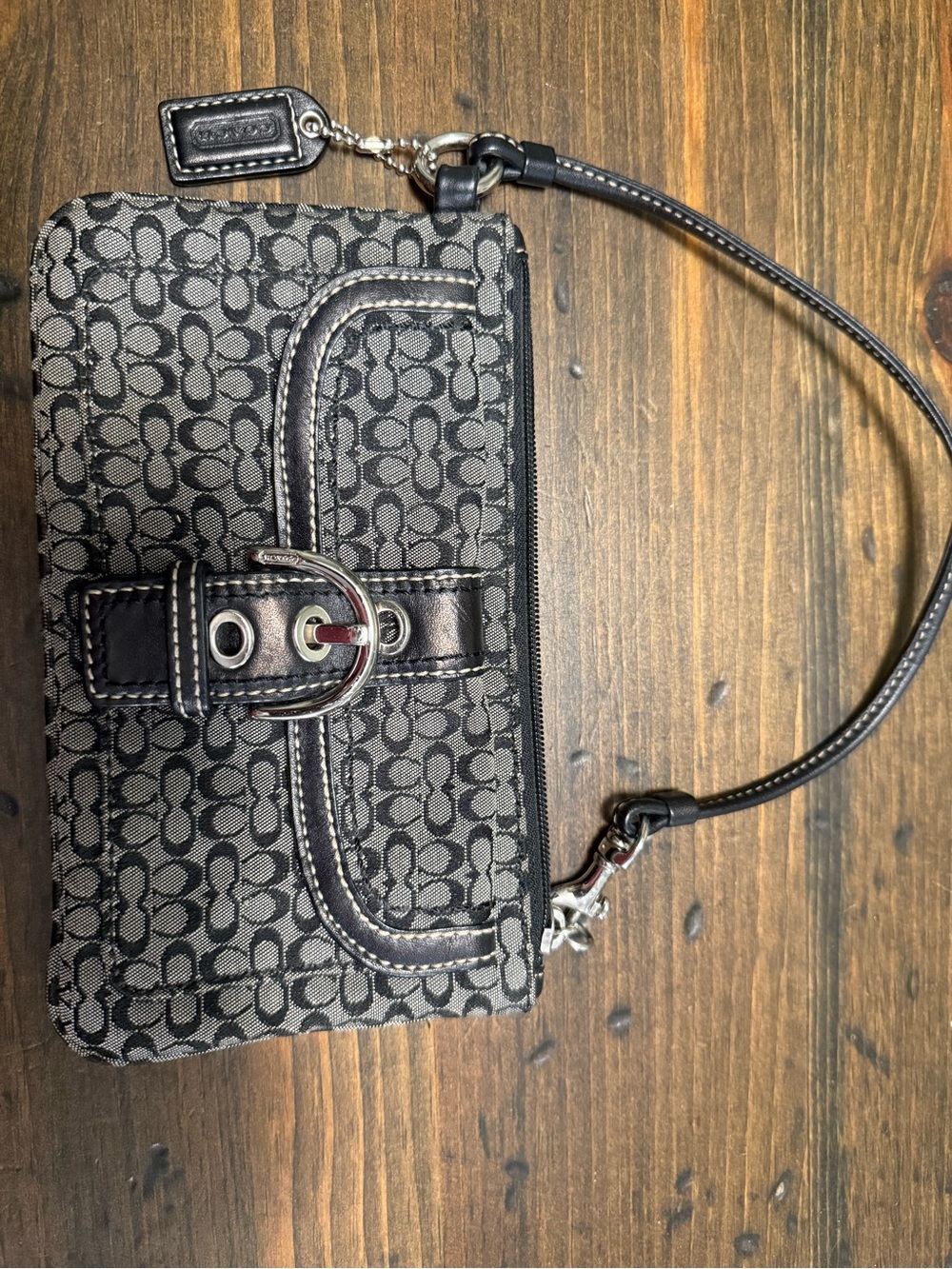 COACH SOHO SIGNATURE JACQUARD WRISTLET